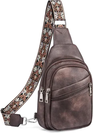 Telena Sling Bag for Women Crossbody Bags Purse for Women Vegan Leather Fanny Pack with Adjustable Strap