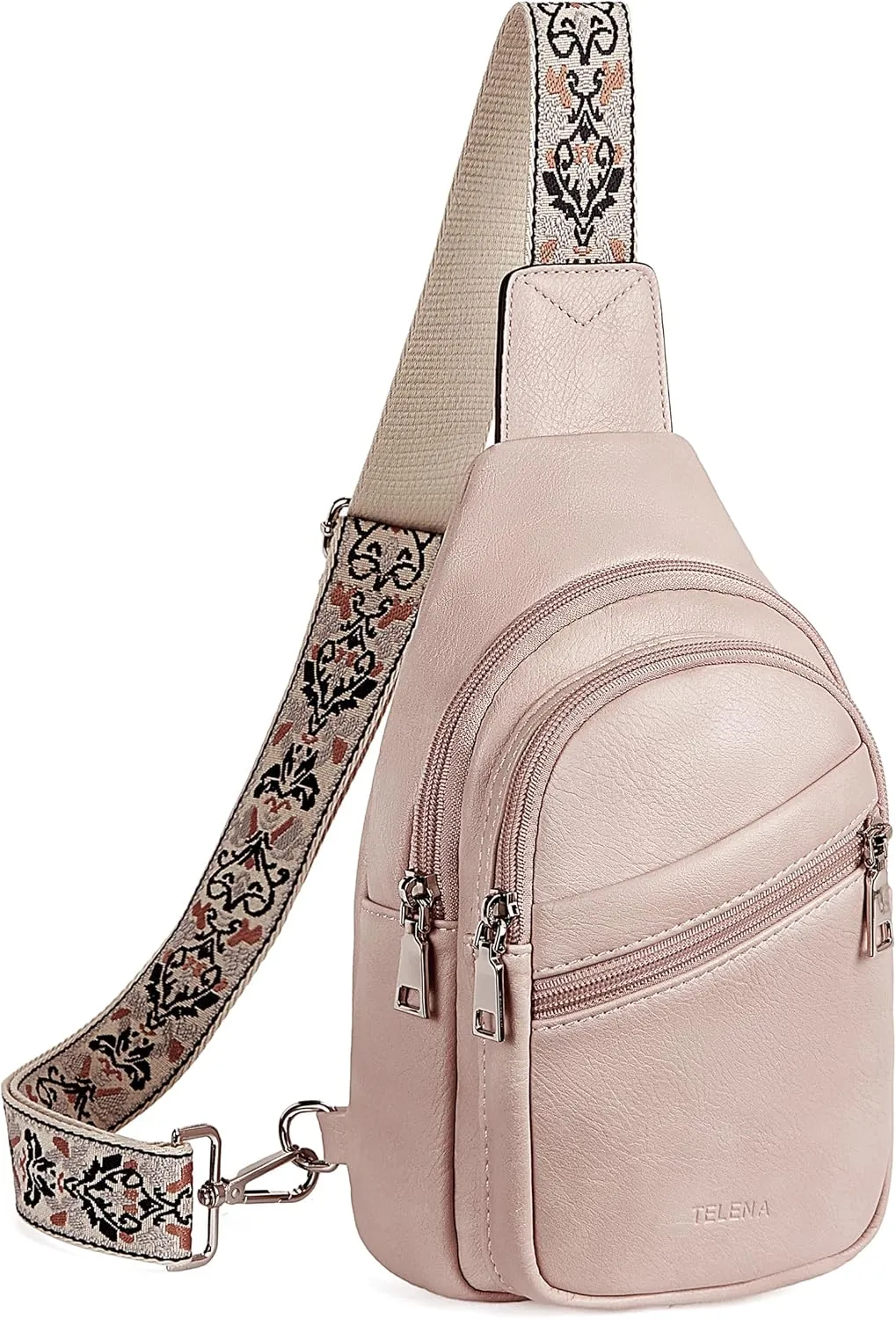 Telena Sling Bag for Women Crossbody Bags Purse for Women Vegan Leather Fanny Pack with Adjustable Strap