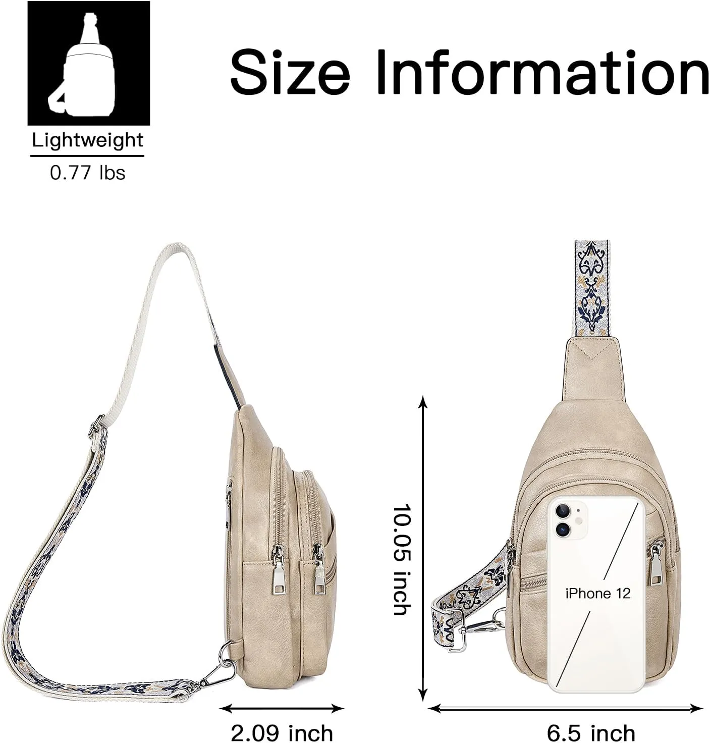 Telena Sling Bag for Women Crossbody Bags Purse for Women Vegan Leather Fanny Pack with Adjustable Strap