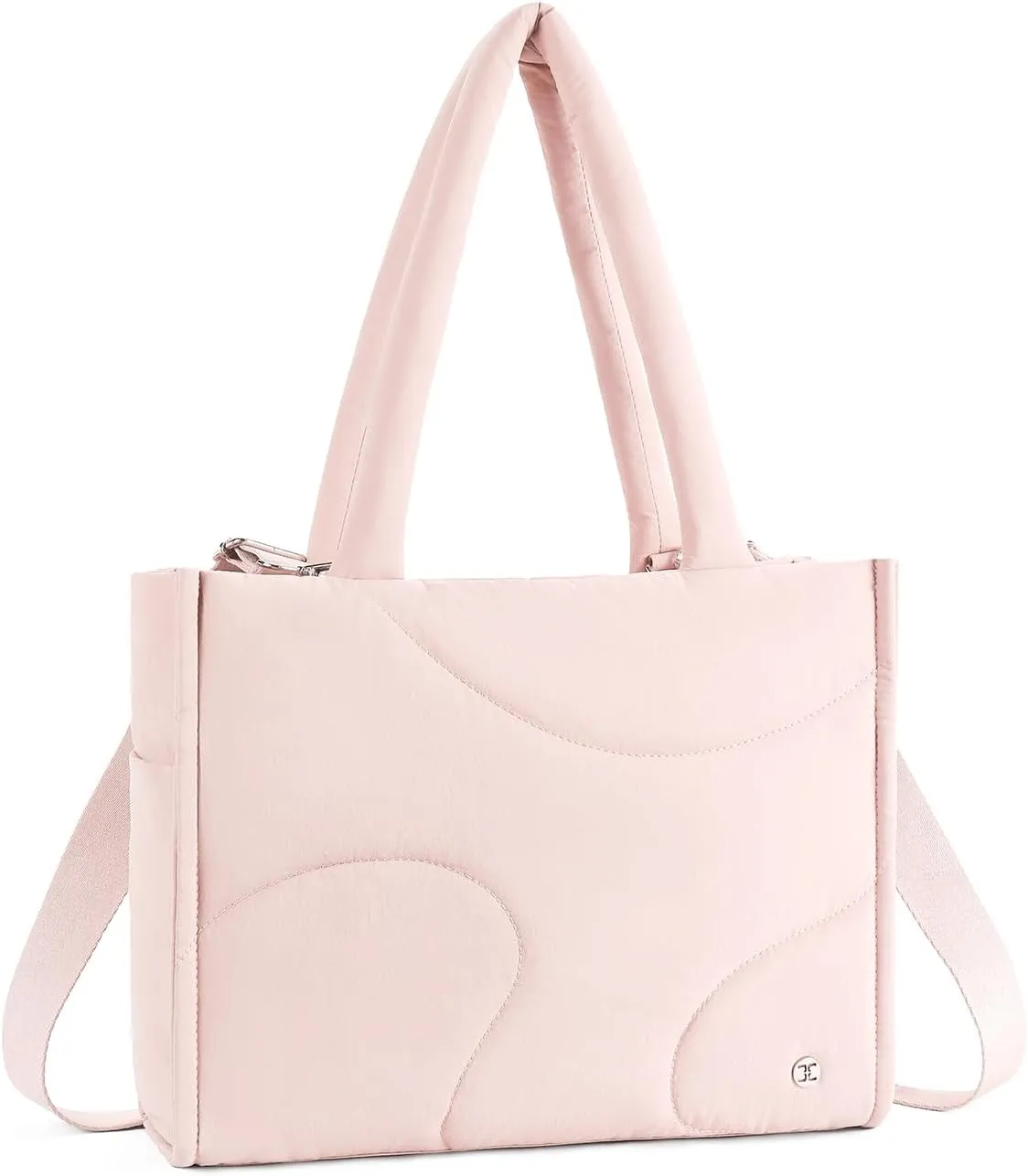 Telena Tote Bag for Women Puffer Bags Quilted Carryall Shoulder Handbag Lightweight for Travel Work Gym