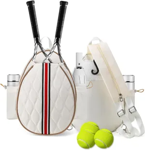 Tennis Bags Holds 2 Rackets for Women & Men, Tennis Backpack Crossbody & Shoulder Racket Bag, Insulated Pocket, Pickleball Bags for Women, Men and Youth