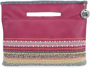 The Sak Linden 3-in-1 Convertible Crossbody Bag in Leather, Adjustable & Removable Straps, Azalea Seminyak