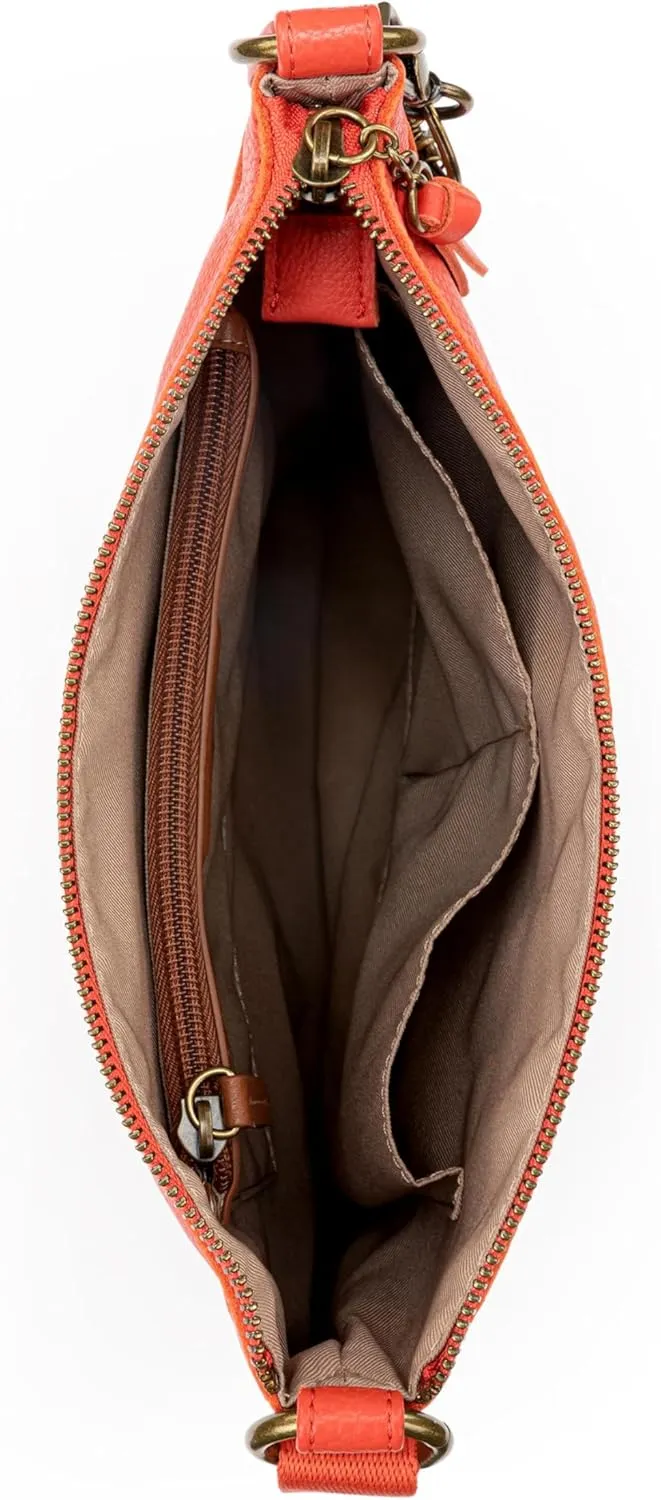 The Sak Lucia Crossbody Bag in Leather, Convertible Purse with Adjustable Strap