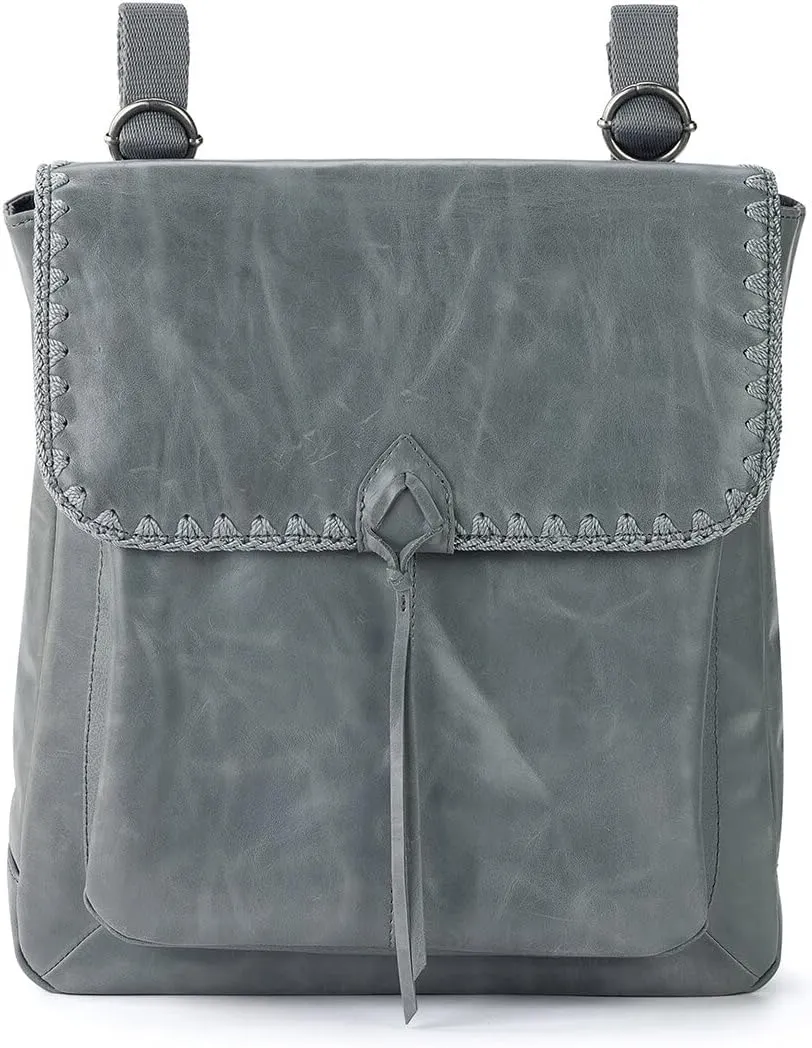 the sak womens Ventura Leather Convertible Backpack, Dusty Blue Crochet, One Size US