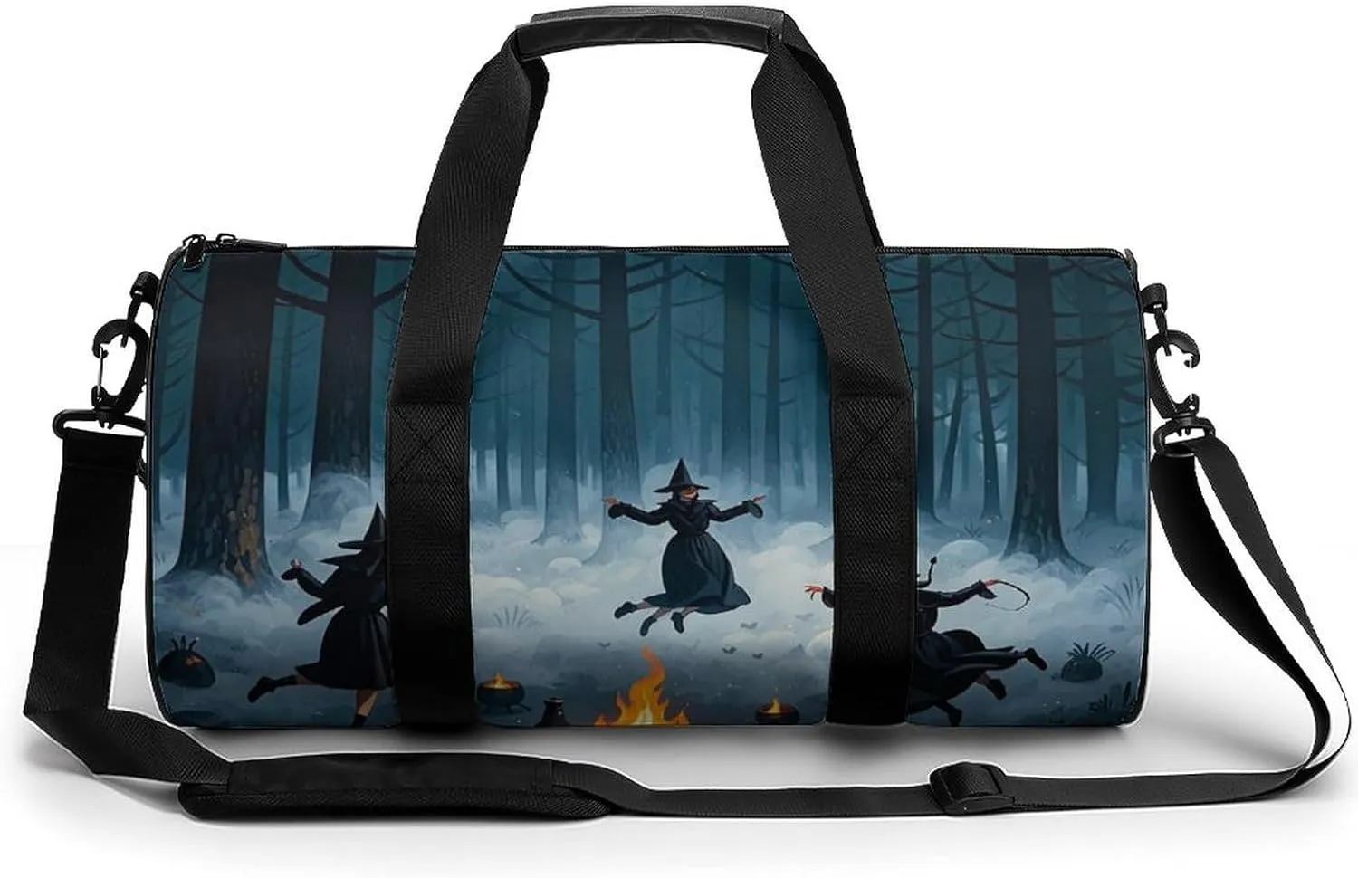 The Witch of The Forest Gym Bag Small Travel Duffle Bag with Compartment Carry On Weekender Bag for Women Men