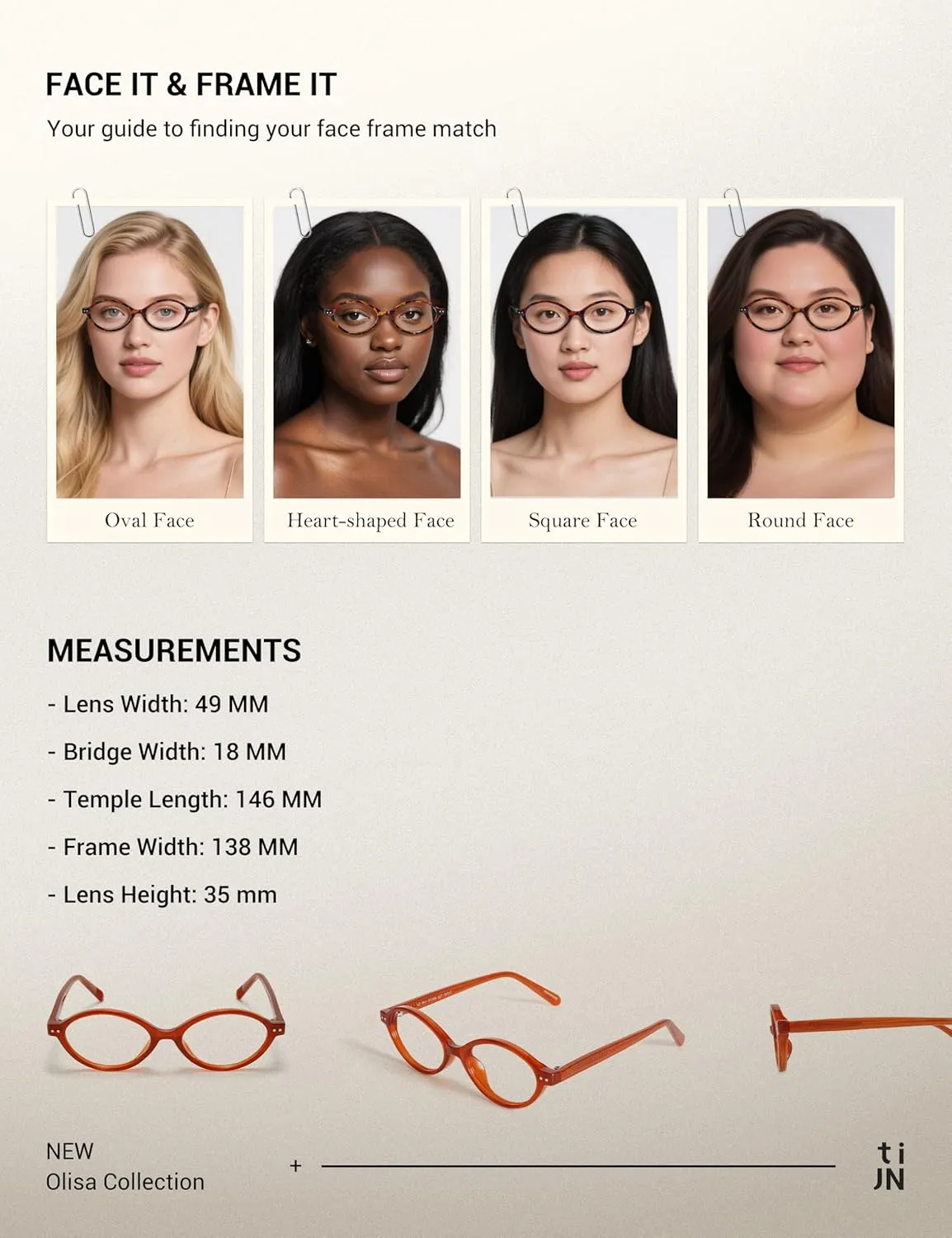 TIJN Olisa Blue Light Blocking Glasses for Women Men,Oval Glasses Frame Bluelight Glasses for Gaming/Computer/Screen