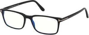Tom Ford FT 5735-B BLUE BLOCK Shiny Black/Blue Filter 54/17/145 men Eyewear Frame