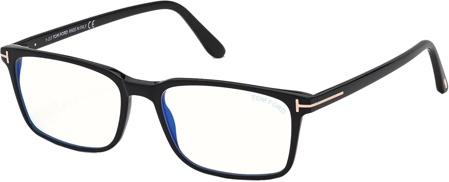 Tom Ford FT 5735-B BLUE BLOCK Shiny Black/Blue Filter 54/17/145 men Eyewear Frame