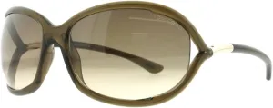Tom Ford Women's FT0008 614 Jennifer Sunglasses, Champagne, 61mmX16mmX120mm