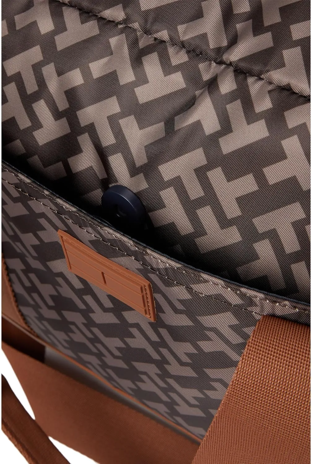 Tommy Hilfiger Kayna II Convertible Weekender TH Bias Smooth Nylon Dark Chocolate Tonal One Size