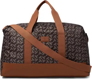 Tommy Hilfiger Kayna II Convertible Weekender TH Bias Smooth Nylon Dark Chocolate Tonal One Size