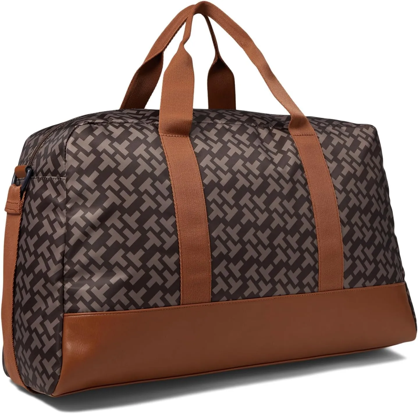 Tommy Hilfiger Kayna II Convertible Weekender TH Bias Smooth Nylon Dark Chocolate Tonal One Size