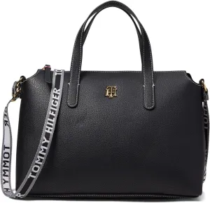 Tommy Hilfiger Women's Gina Ii Convertible Top Zip Satchel Pebble Pvc