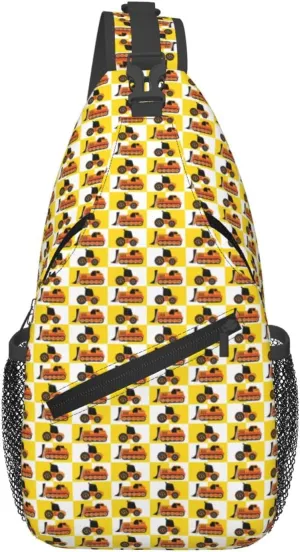 Topical Flowers Palm Leaves Crossbody Bag Adjustable Sling Bag Casual Chest Bags Travel Shoulder Backpack