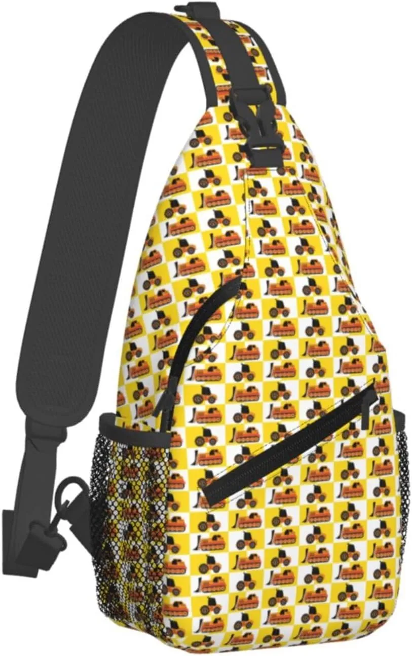 Topical Flowers Palm Leaves Crossbody Bag Adjustable Sling Bag Casual Chest Bags Travel Shoulder Backpack