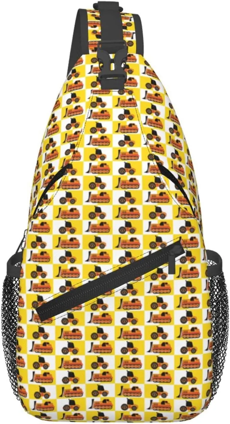 Topical Flowers Palm Leaves Crossbody Bag Adjustable Sling Bag Casual Chest Bags Travel Shoulder Backpack