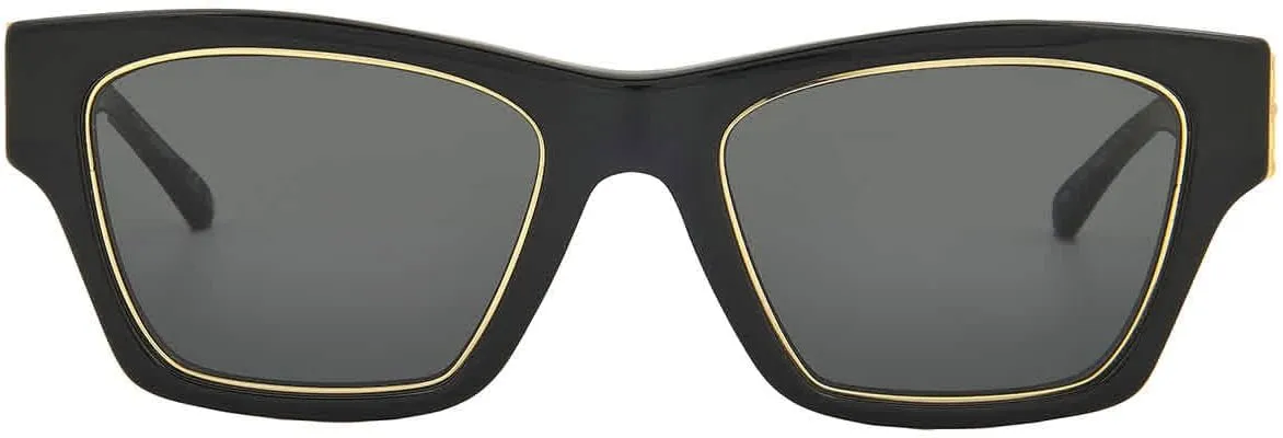 Tory Burch Ty 7186u Rectangular Sunglasses, Black, One Size