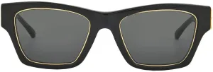 Tory Burch Ty 7186u Rectangular Sunglasses, Black, One Size