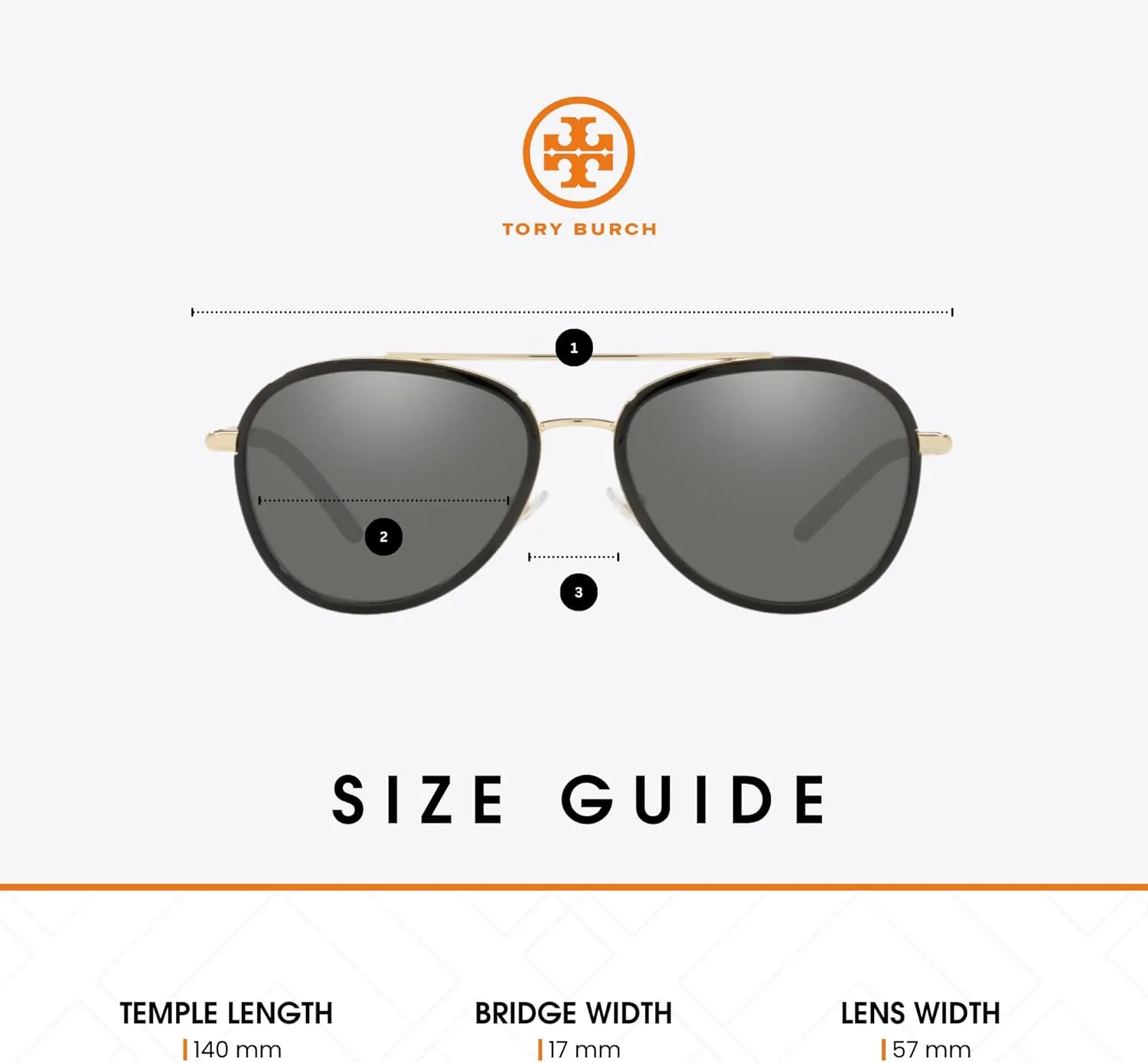 Tory Burch TY6089 Aviator Sunglasses for Women   BUNDLE With Designer iWear Eyewear Kit
