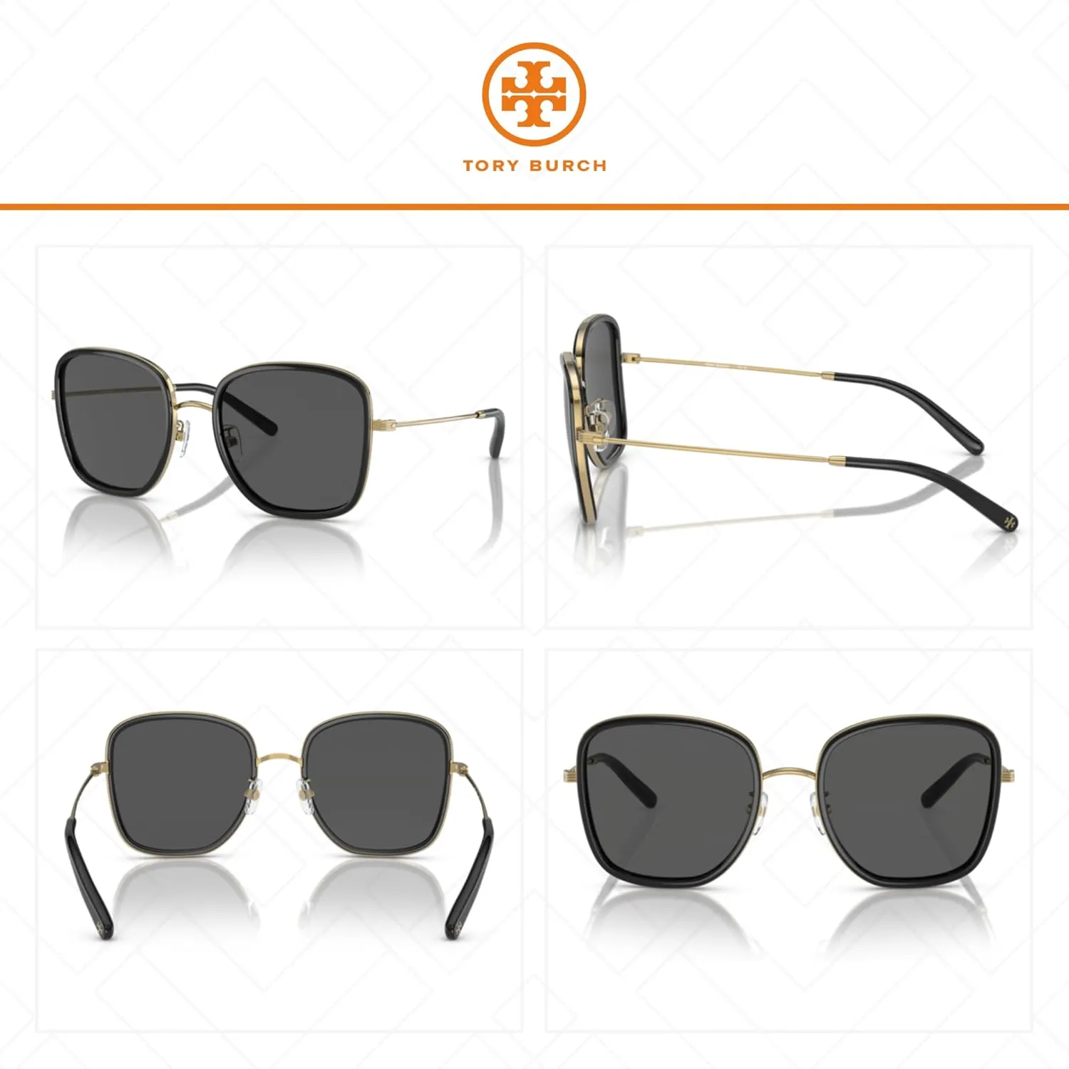 Tory Burch TY6101 Square Sunglasses for Women   BUNDLE With Designer iWear Eyewear Kit