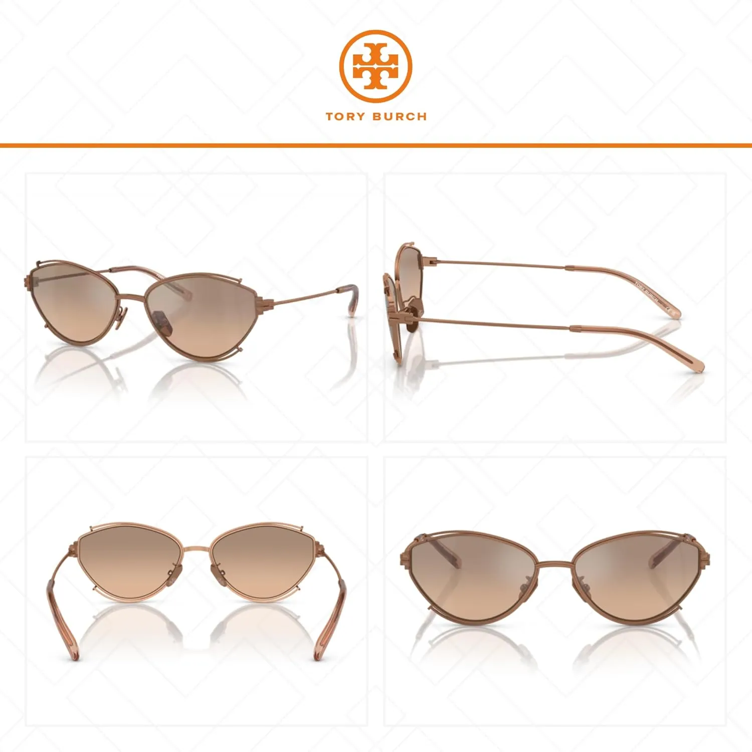 Tory Burch TY6103 Oval Sunglasses for Women   BUNDLE With Designer iWear Complimentary Eyewear Kit