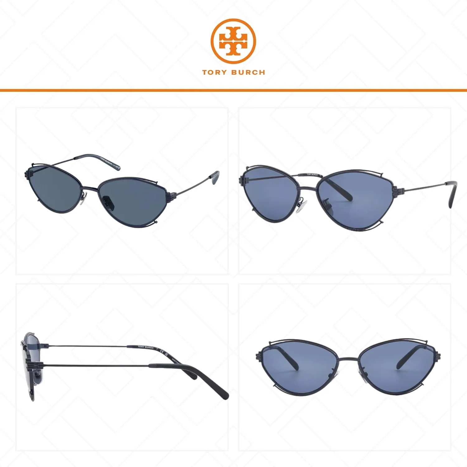 Tory Burch TY6103 Oval Sunglasses for Women   BUNDLE With Designer iWear Complimentary Eyewear Kit