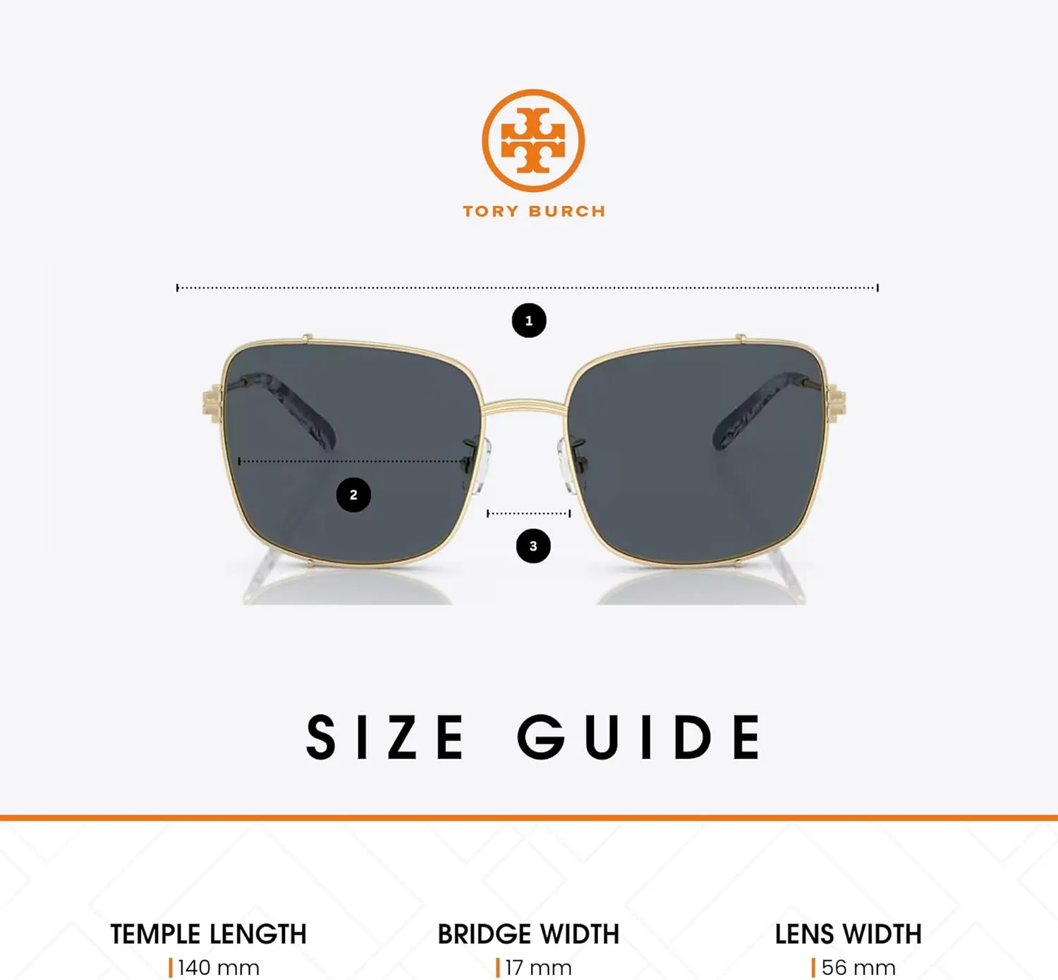 Tory Burch TY6104 Rectangular Sunglasses for Women   BUNDLE With Designer iWear Complimentary Eyewear Kit