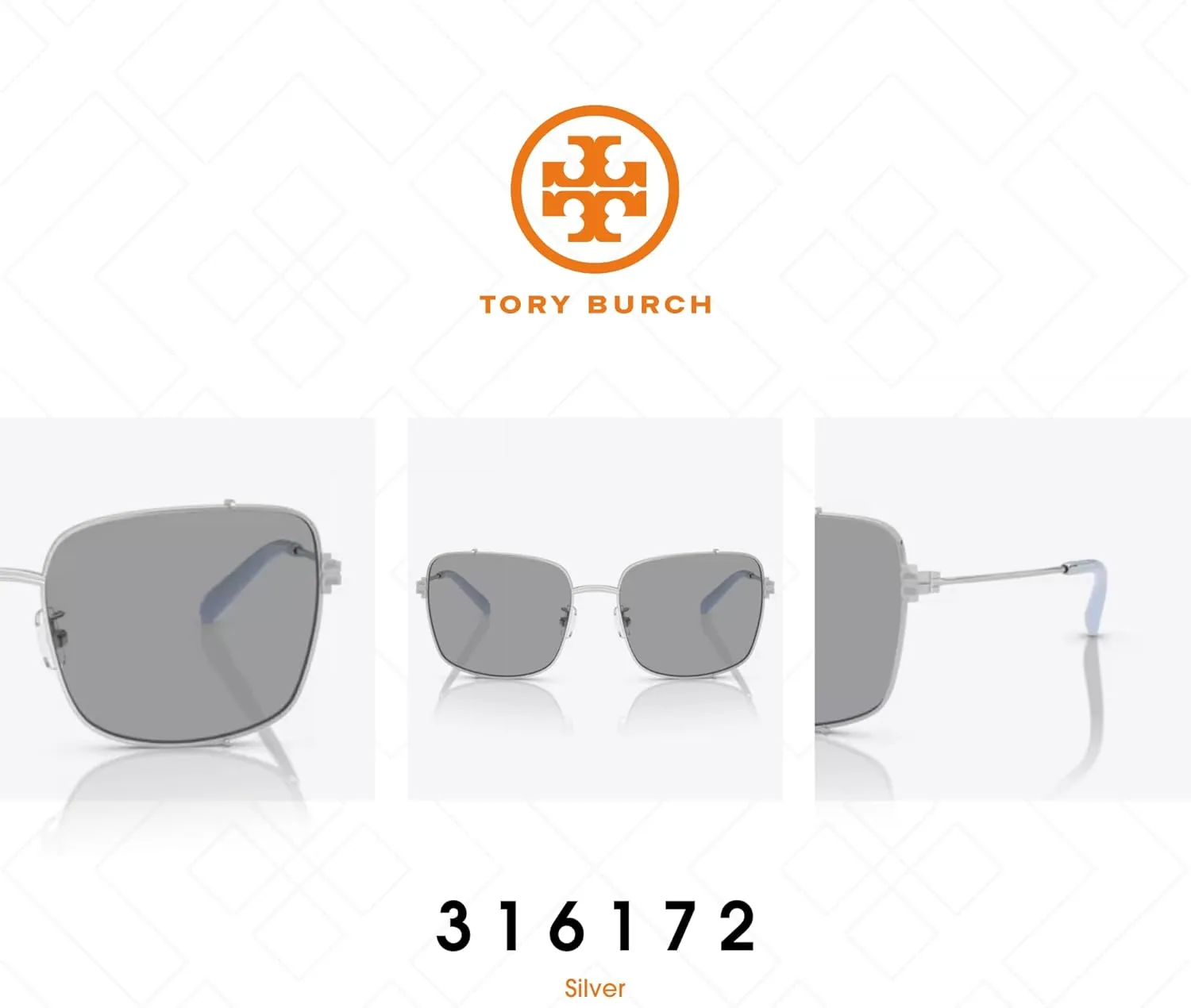 Tory Burch TY6104 Rectangular Sunglasses for Women   BUNDLE With Designer iWear Complimentary Eyewear Kit