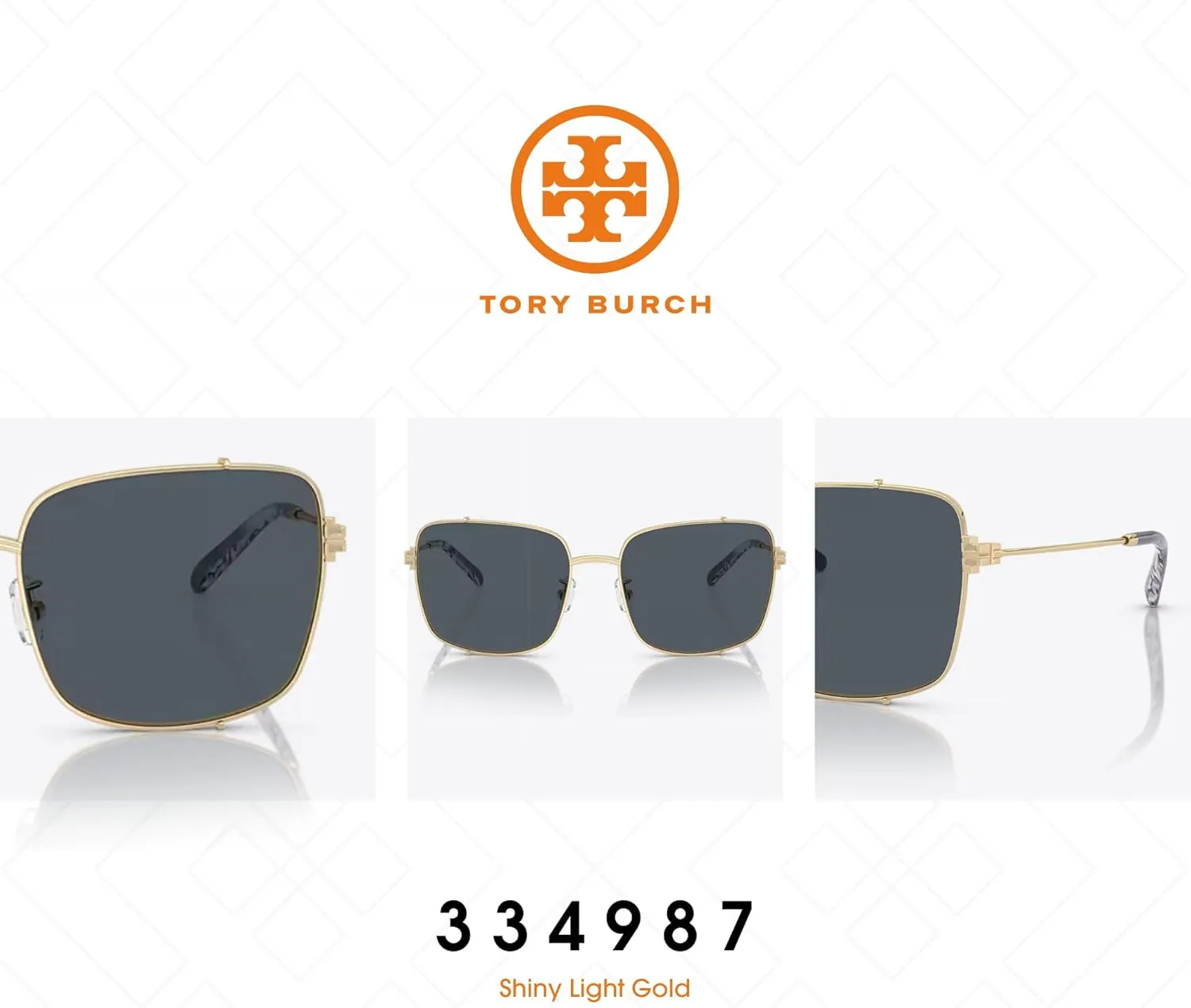Tory Burch TY6104 Rectangular Sunglasses for Women   BUNDLE With Designer iWear Complimentary Eyewear Kit