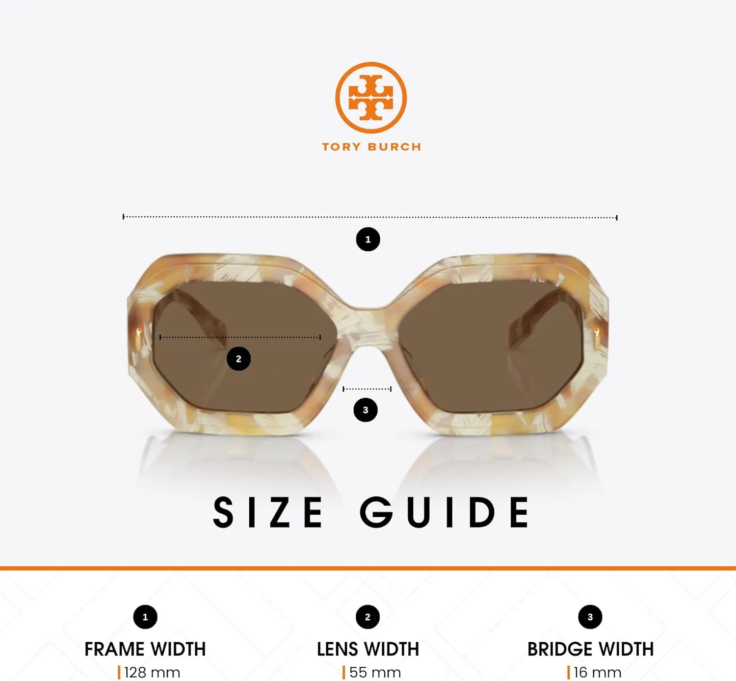 Tory Burch TY7192U Hexagonal Sunglasses for Women   BUNDLE With Designer iWear Complimentary Eyewear Kit
