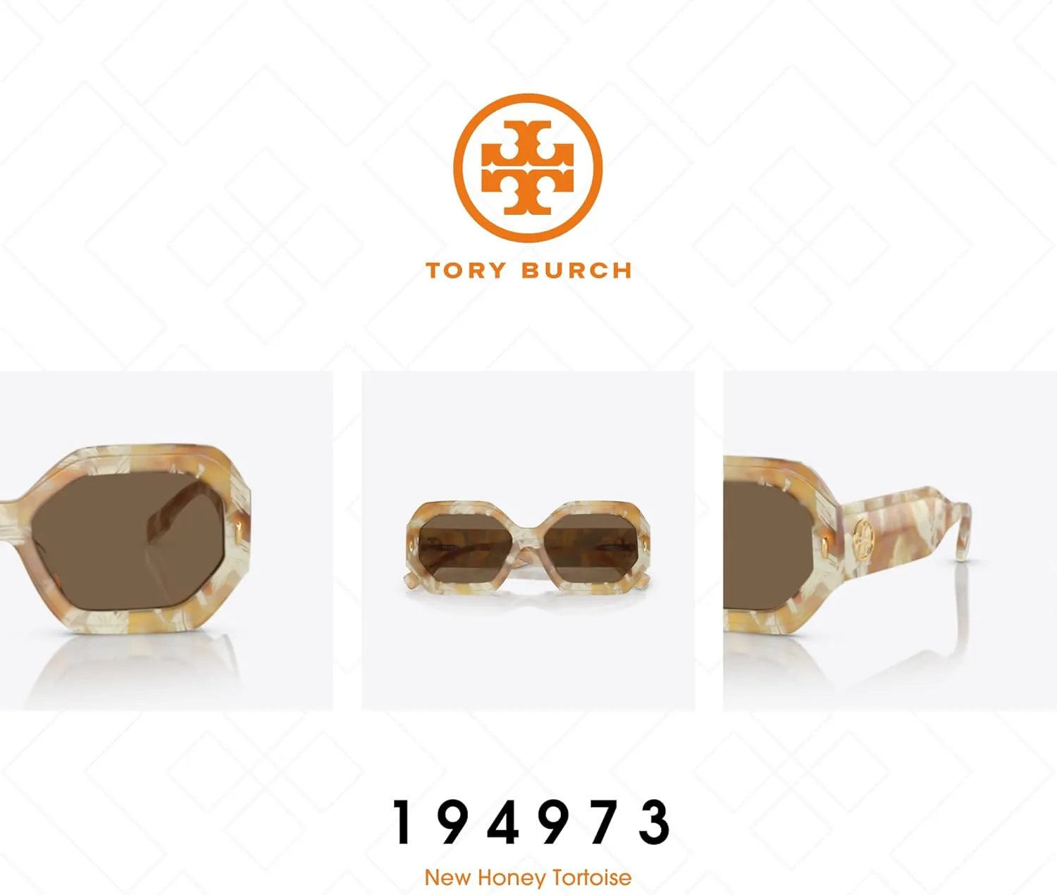 Tory Burch TY7192U Hexagonal Sunglasses for Women   BUNDLE With Designer iWear Complimentary Eyewear Kit