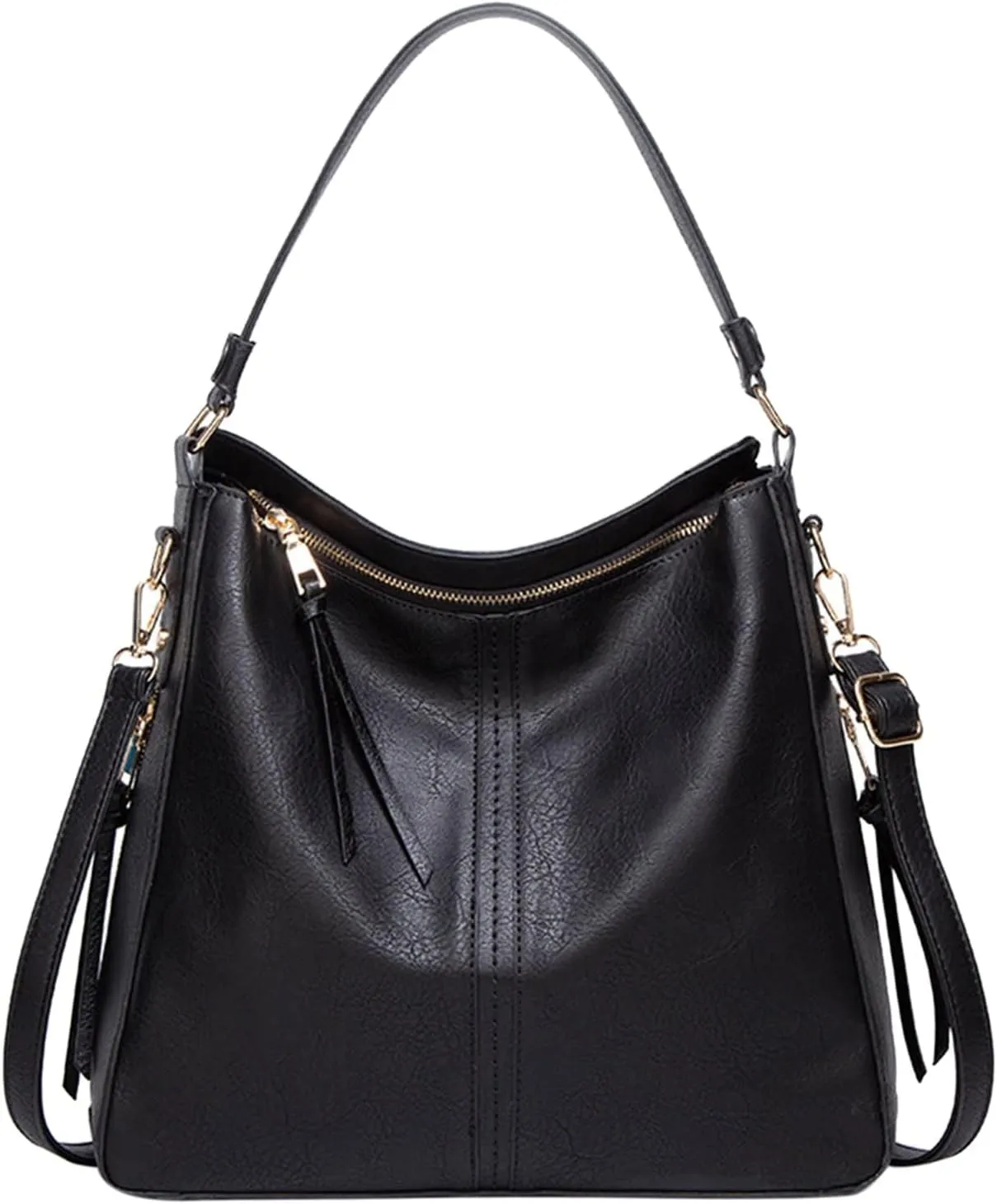 Tote Bag For Women High Capacity Zipper Hobo Messenger Bag New Pattern Simple Handbag Shoulder Bags Cross Body Bags L
