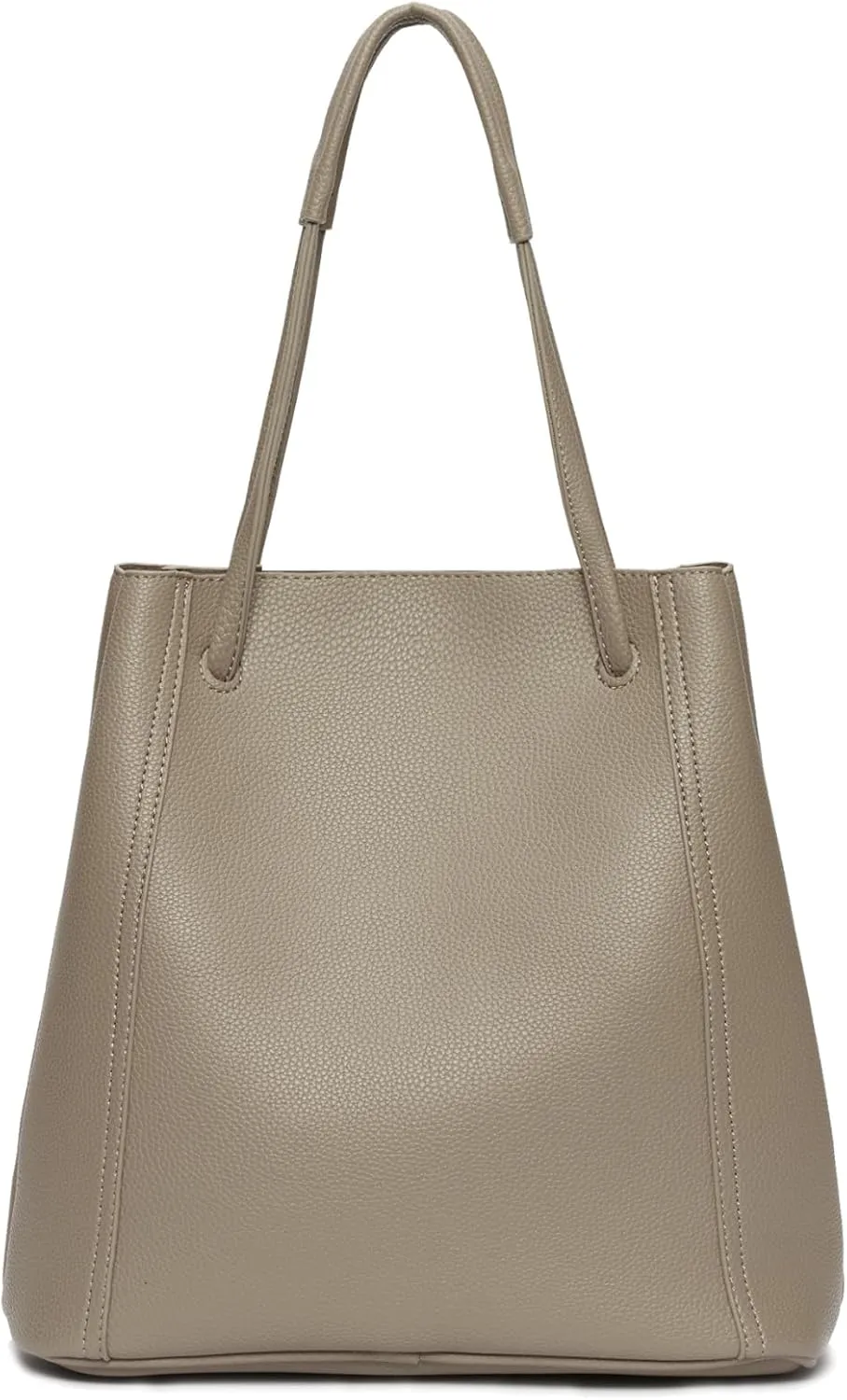 Tote Bag for Women Large Shoulder Bag Crossbody Grey Work Bag Faux Leather Bucket Ladies Handbags 2024 Trendy