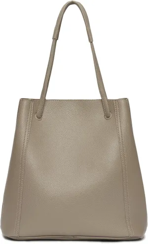 Tote Bag for Women Large Shoulder Bag Crossbody Grey Work Bag Faux Leather Bucket Ladies Handbags 2024 Trendy