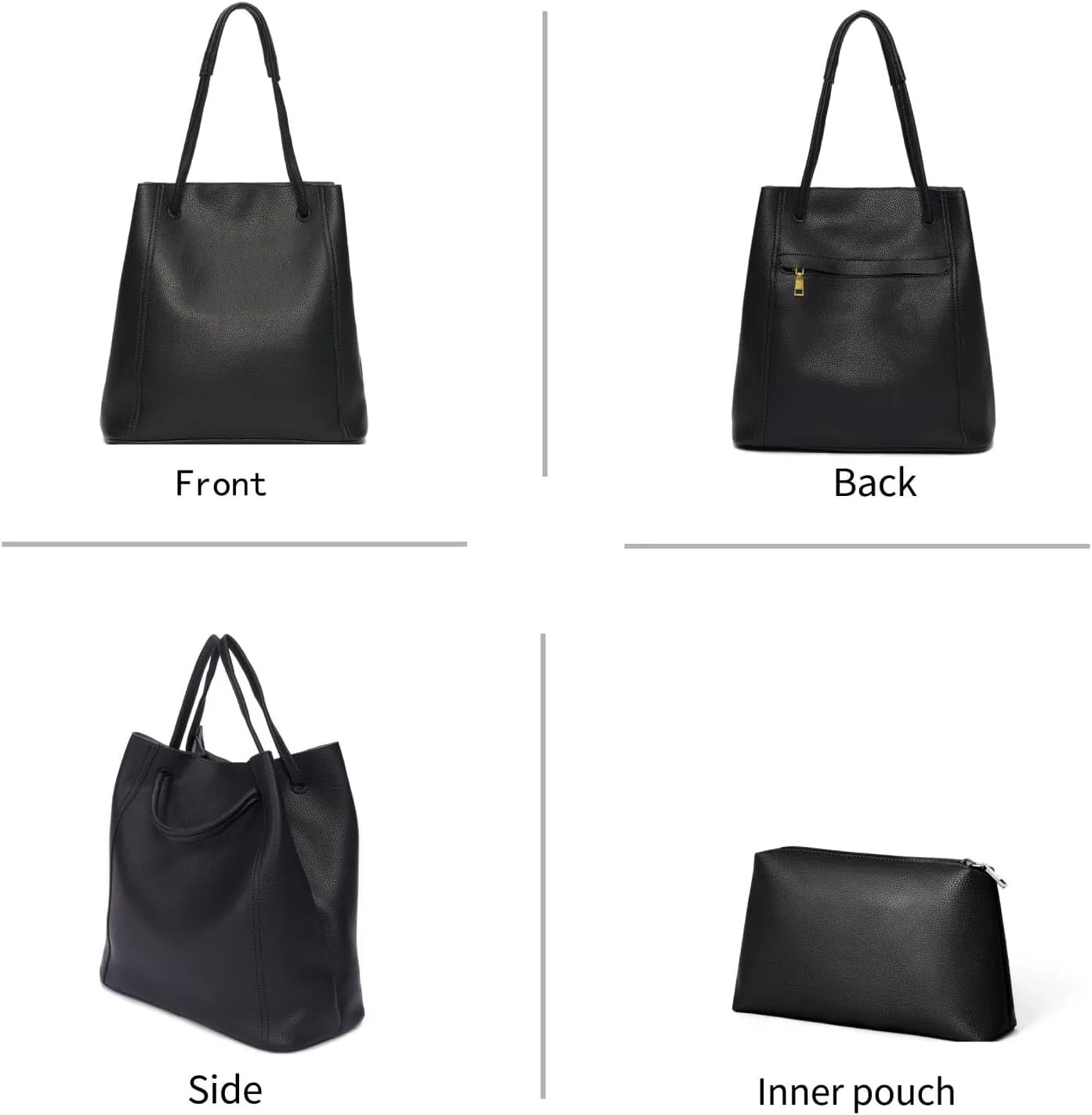 Tote Bag for Women Large Shoulder Bag Work Casual Handbags 2025 with Adjustable Strap 2PCS