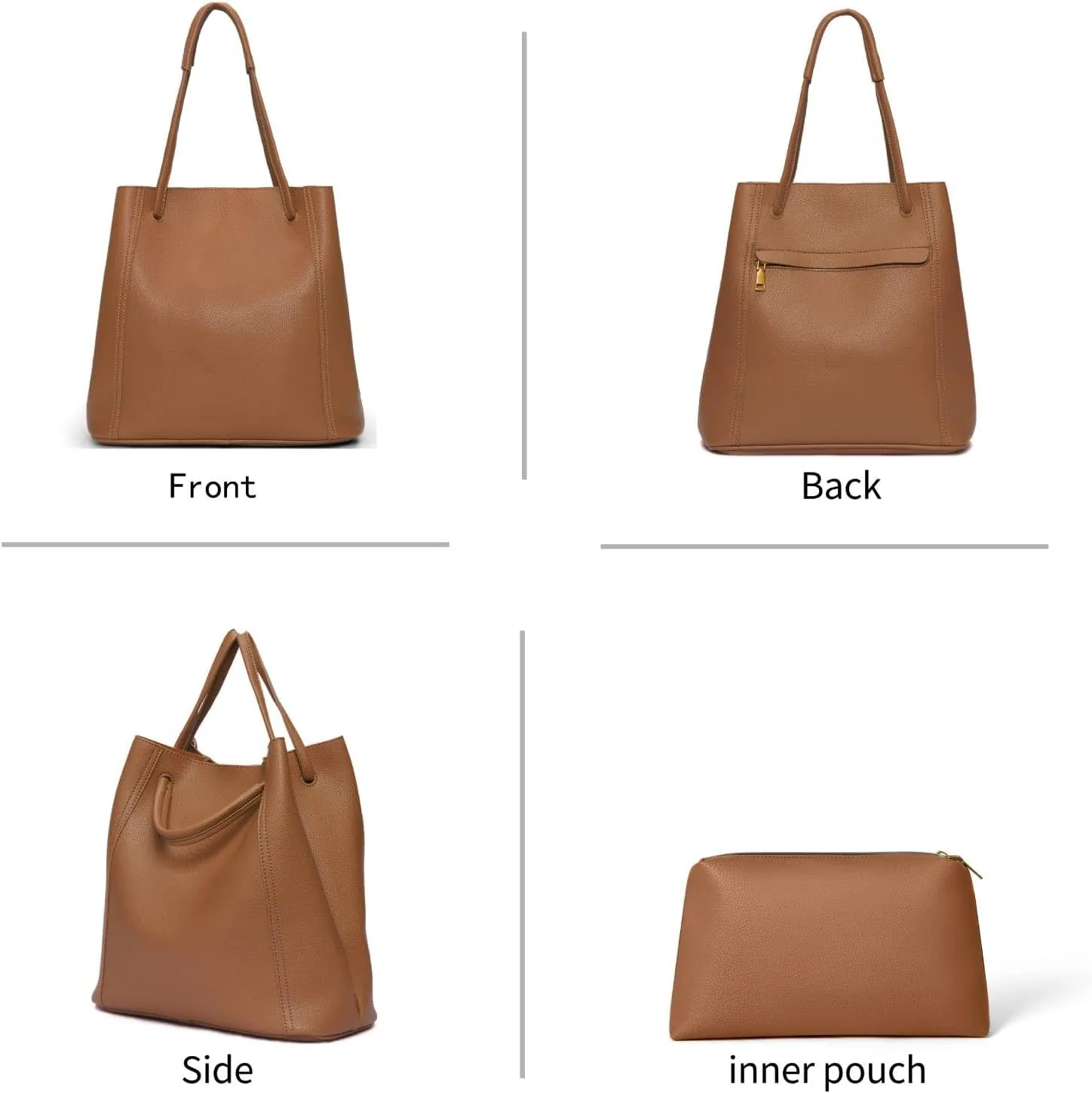Tote Bag for Women Large Shoulder Bag Work Casual Handbags 2025 with Adjustable Strap 2PCS