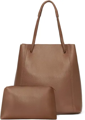 Tote Bag for Women Large Shoulder Bag Work Casual Handbags 2025 with Adjustable Strap 2PCS