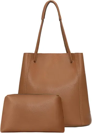 Tote Bag for Women Large Shoulder Bag Work Casual Handbags 2025 with Adjustable Strap 2PCS