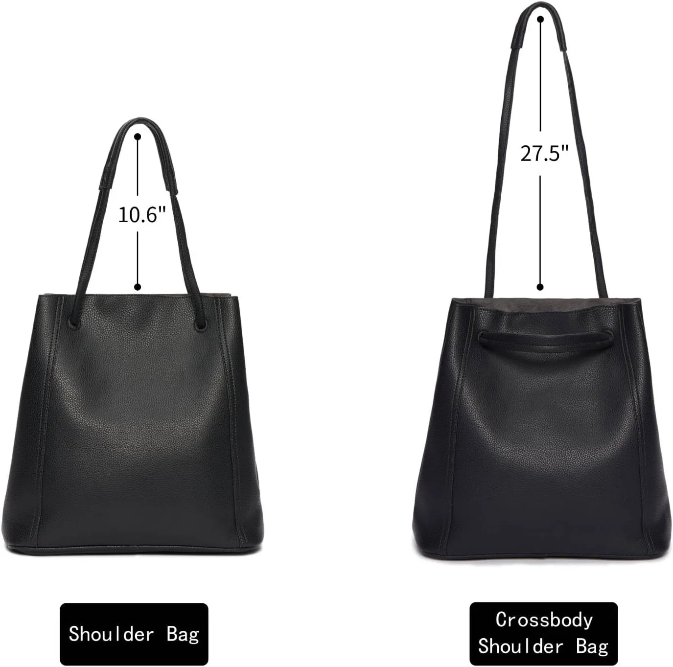 Tote Bag for Women Large Shoulder Bag Work Casual Handbags 2025 with Adjustable Strap 2PCS