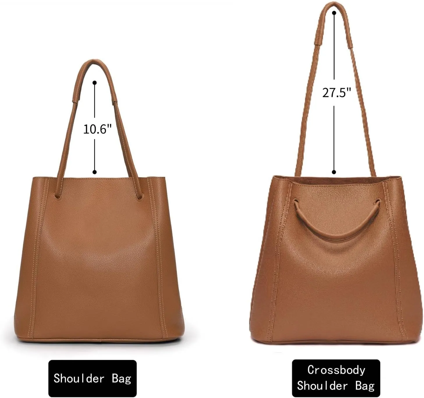 Tote Bag for Women Large Shoulder Bag Work Casual Handbags 2025 with Adjustable Strap 2PCS