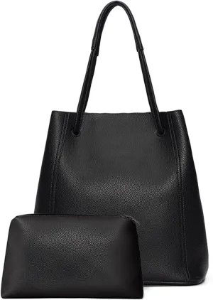 Tote Bag for Women Large Shoulder Bag Work Casual Handbags 2025 with Adjustable Strap 2PCS