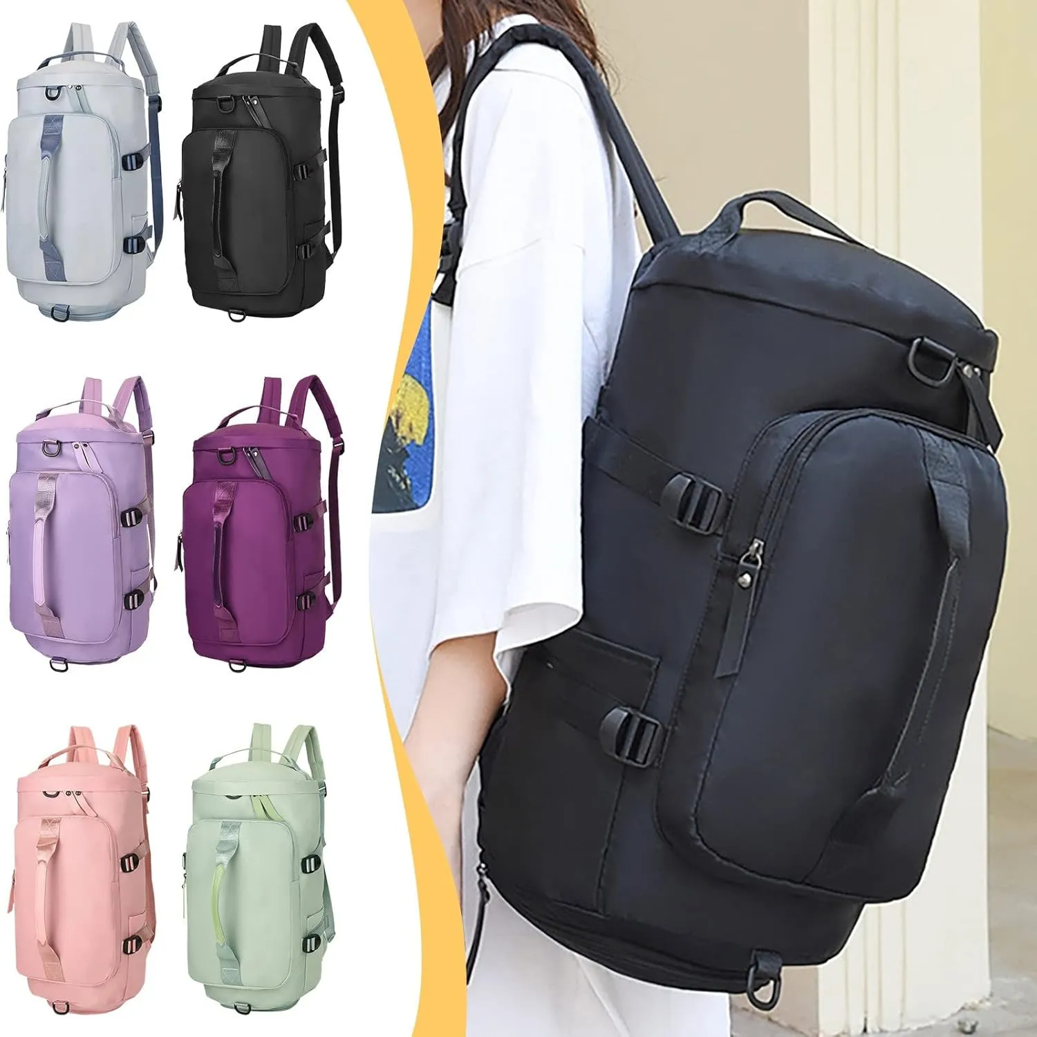 Tote Bag For Women Light Foldable Unisex Sport Backpack Handbags Daypack Weekend Travel Eco Fitness Duffle Bag Overnight Bags