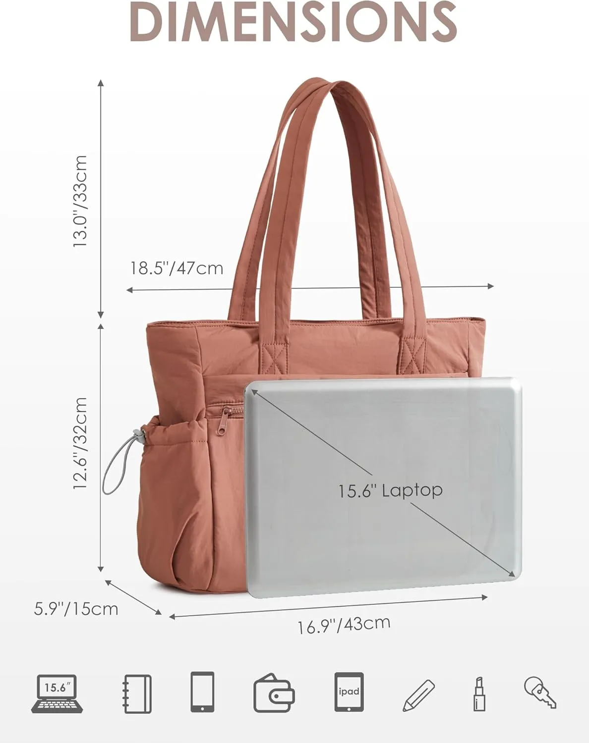 Tote Bag for Women, Lightweight Large Puffer Bag, Quilted Shoulder Purses Handbags for Travel Work