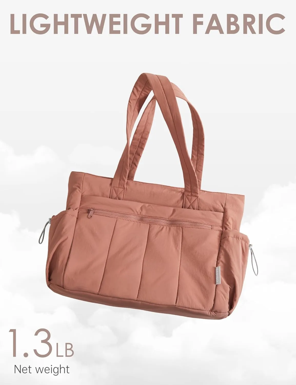Tote Bag for Women, Lightweight Large Puffer Bag, Quilted Shoulder Purses Handbags for Travel Work
