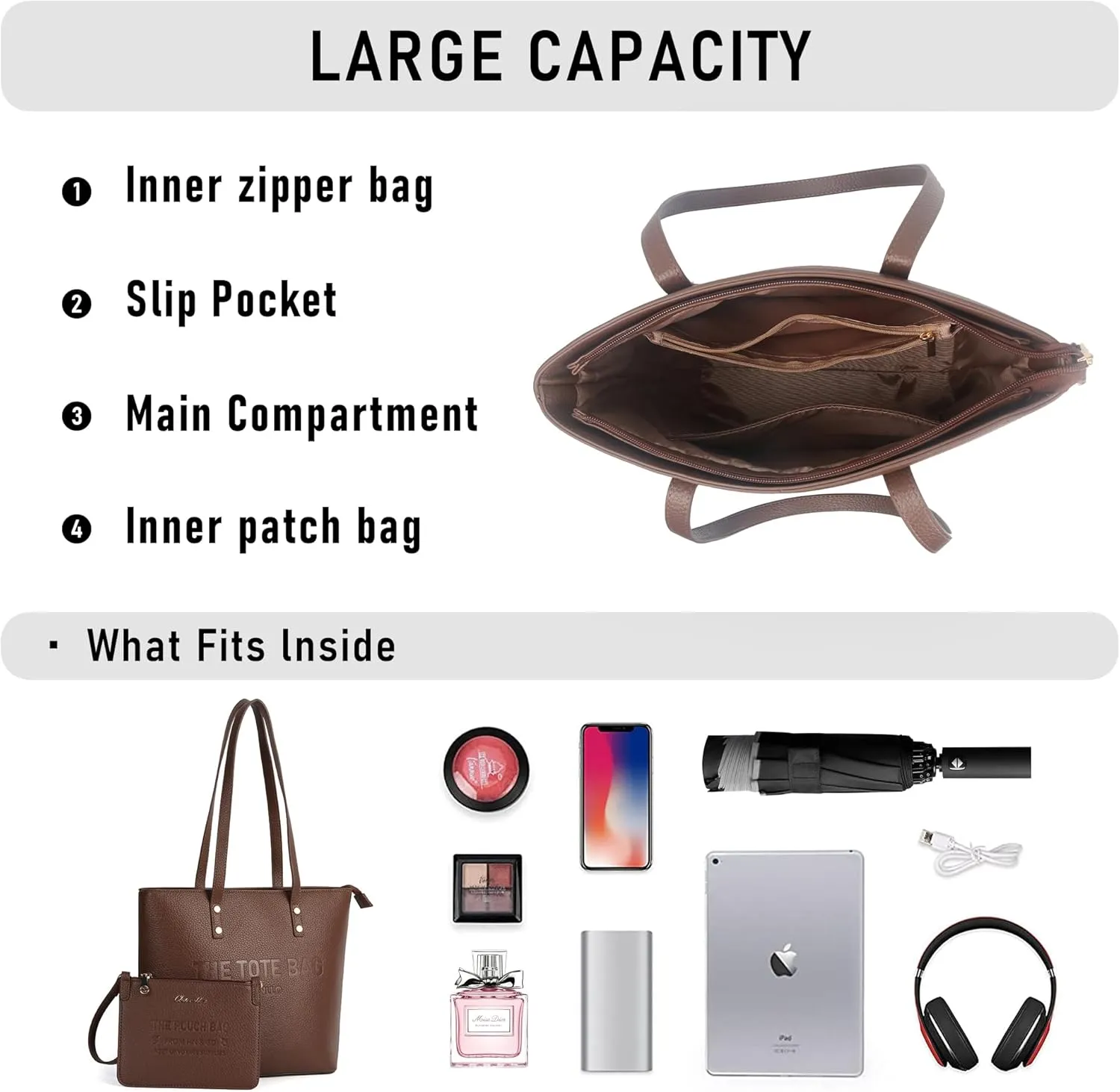 Tote Bag for Women, Medium Top Handle Handbags Purse