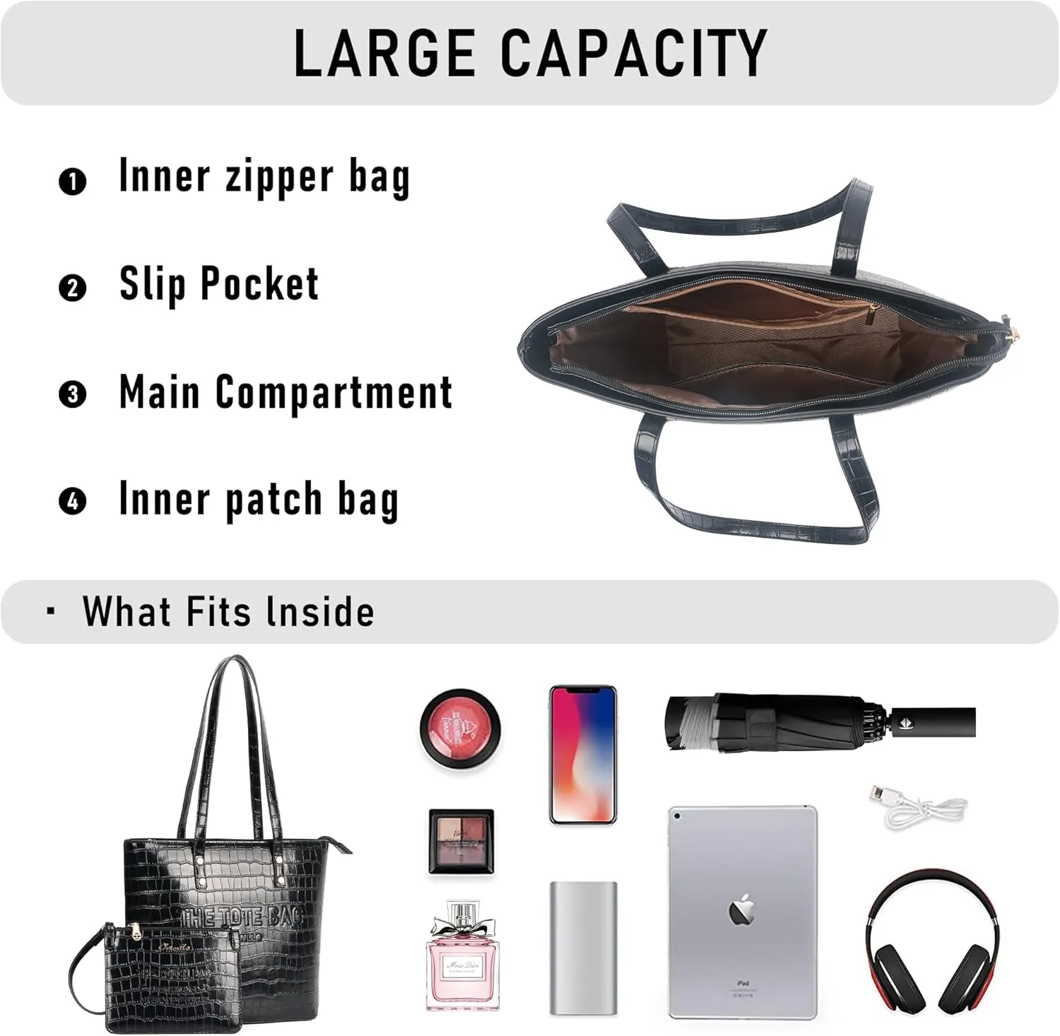 Tote Bag for Women, Medium Top Handle Handbags Purse