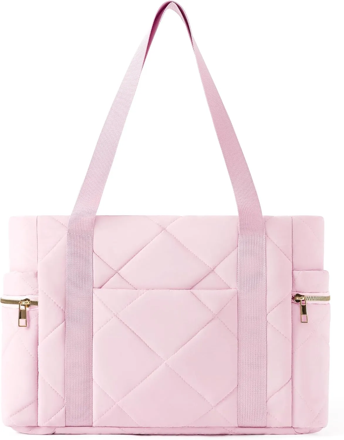 Tote bag for Women Puffer Shoulder Bag with Zipper Travel Quilted Nurse Bag Carry On Laptop Bag for Travel Work