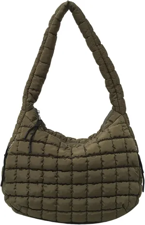 Tote Bag For Women Work Large Quilted Carryall Puffer Shoulder Bag Lightweight Quilted Padding Hobo Bag Quilted Bag