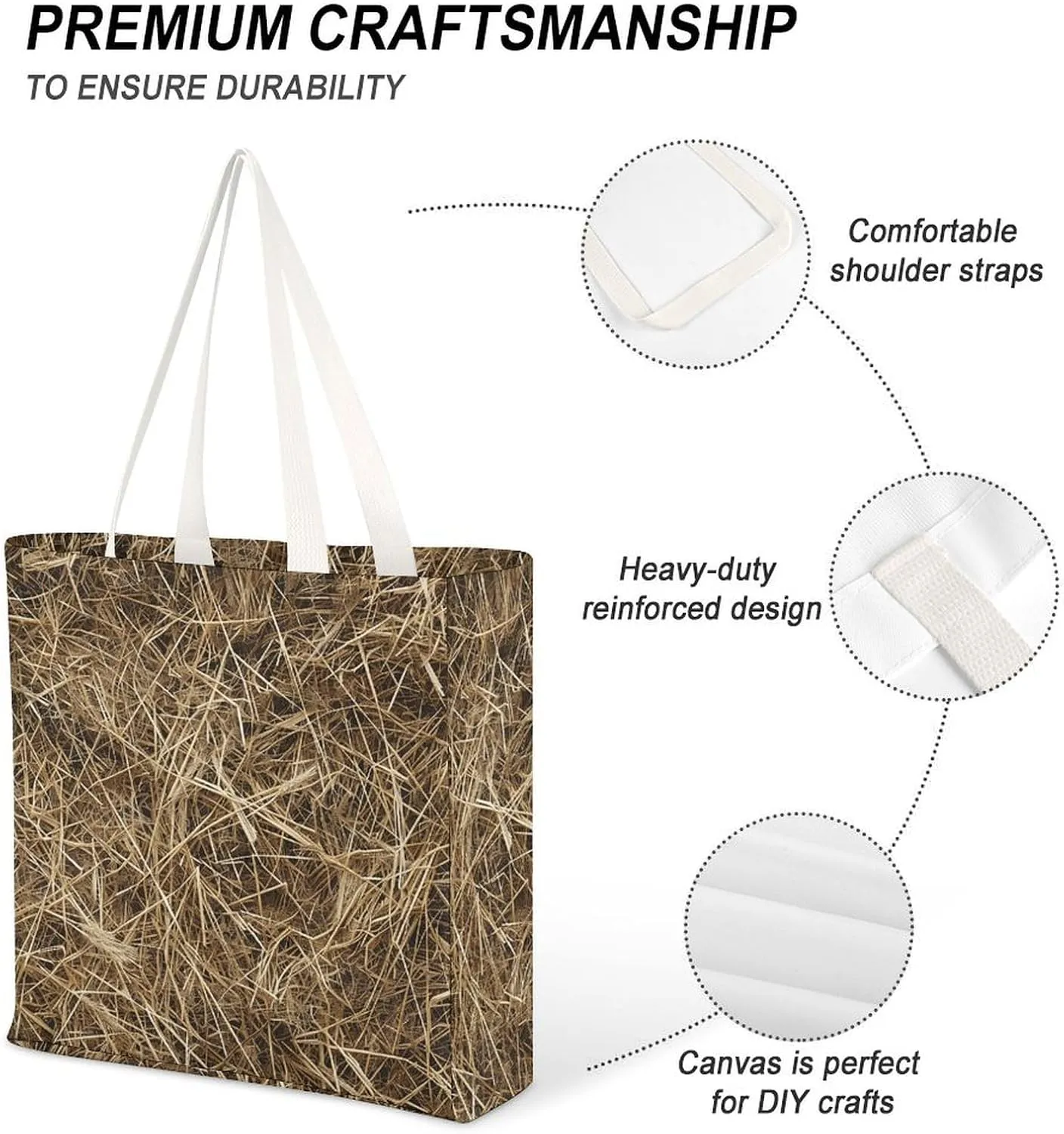 Tote Bag Laptop Handbag A Few Animal Grocery Bag Canvas Shoulder Bag Crossbody Bag for Travel