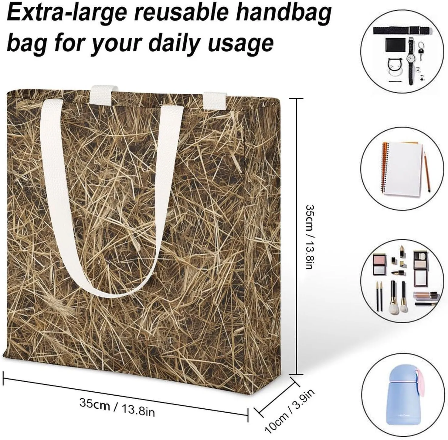 Tote Bag Laptop Handbag A Few Animal Grocery Bag Canvas Shoulder Bag Crossbody Bag for Travel